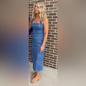 Abercrombie denim midi dress size XS